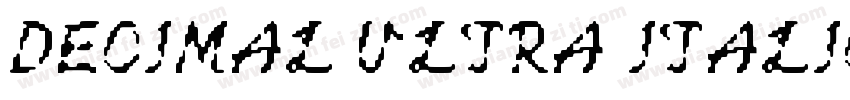 Decimal Ultra Italic字体转换
